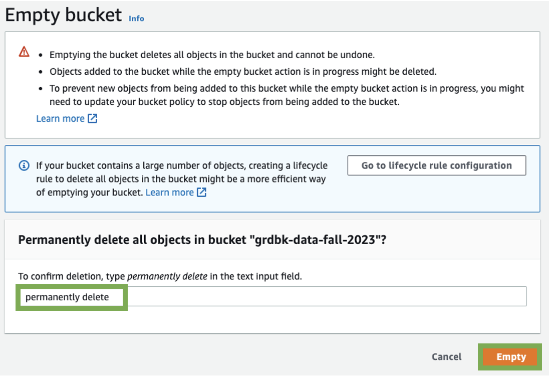 S3-dashboard-delete-all-objects